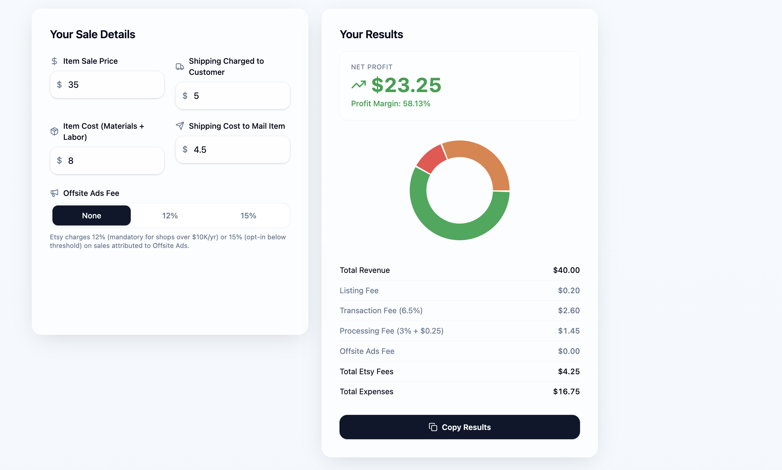 ToolsHub360 — Etsy Profit Calculator gallery image
