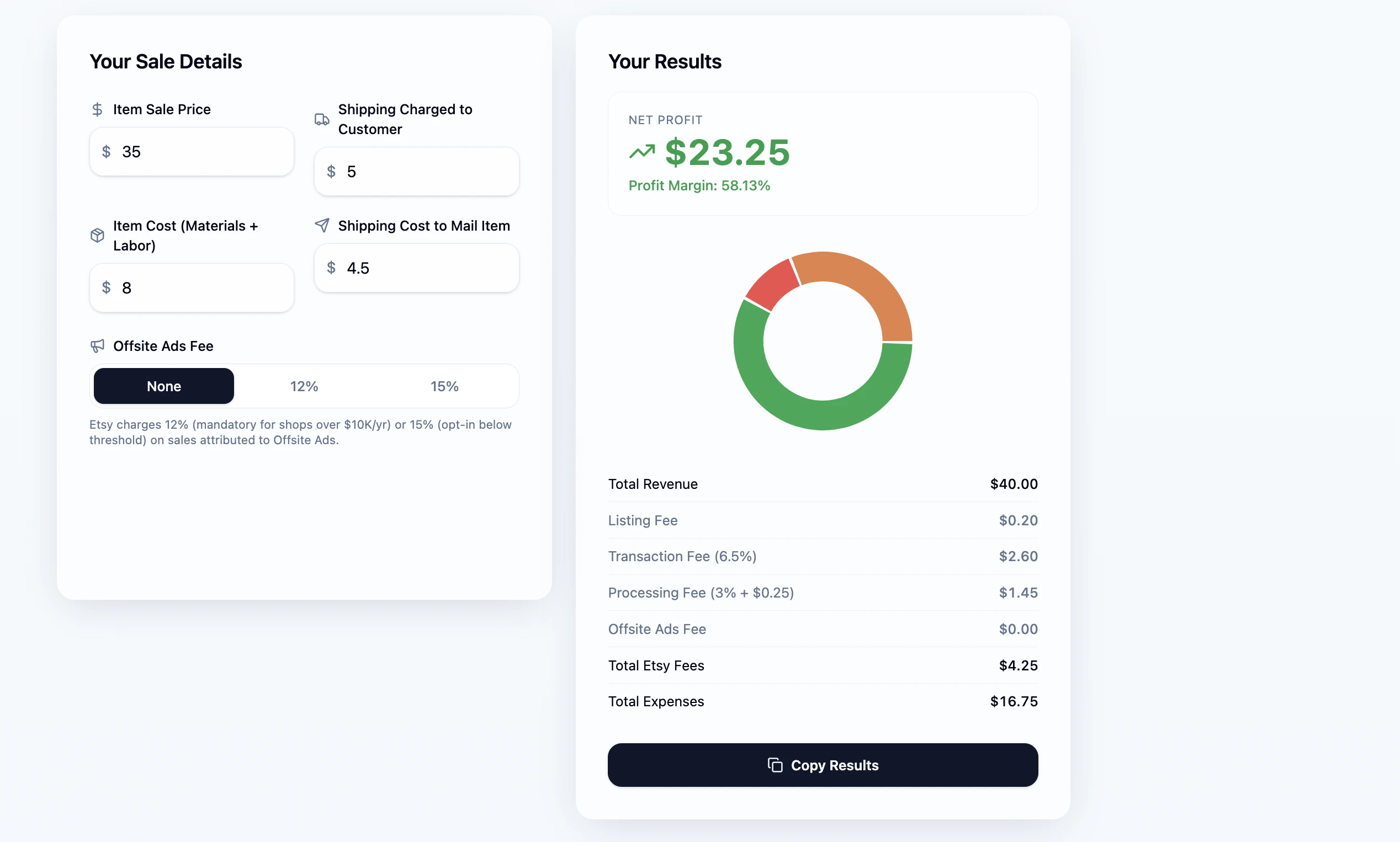 ToolsHub360 — Etsy Profit Calculator 대표 미리보기