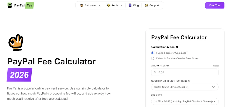 PayPal Fee Calculator screenshot 1