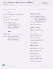 Wedding Day Timeline gallery image