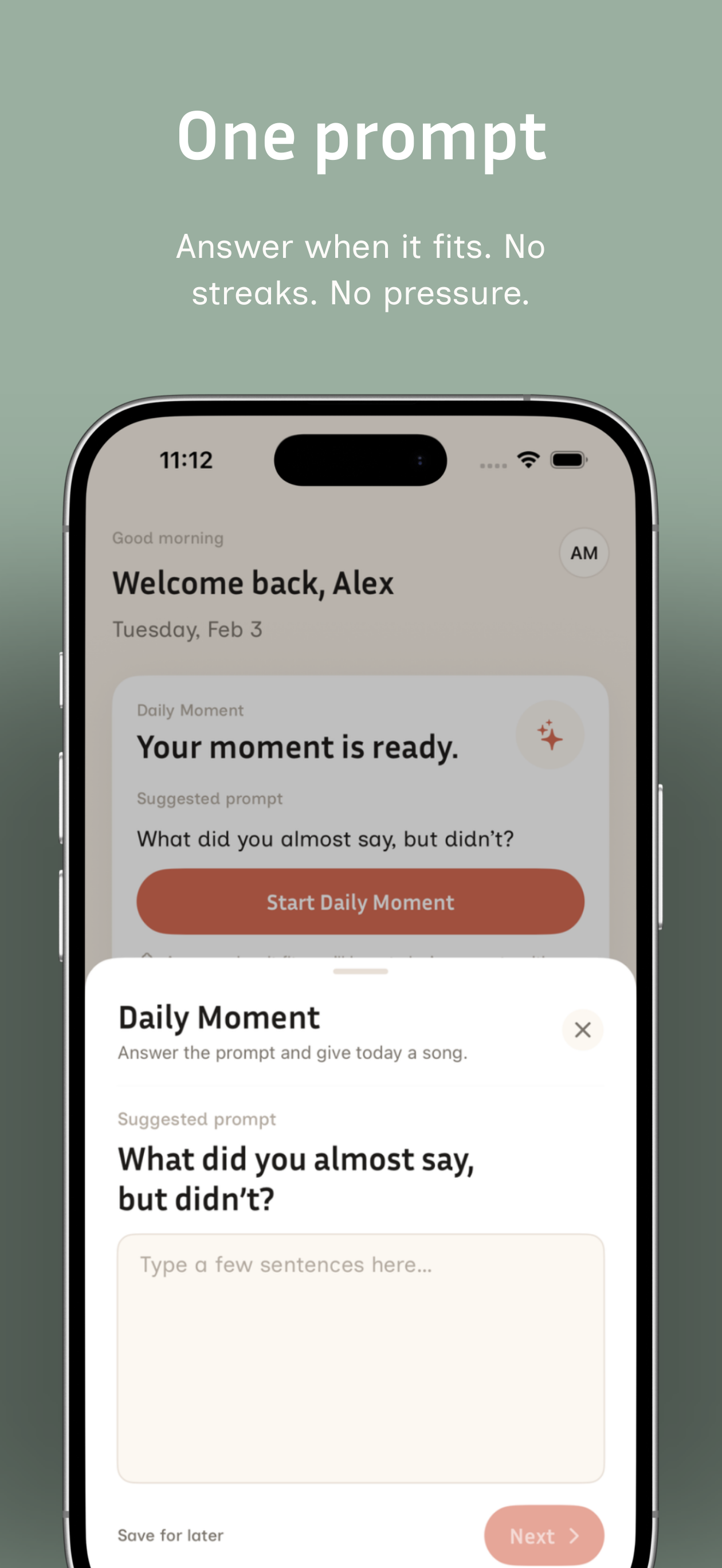 Trace: A Daily Journal - Screenshot 2 showing product features and functionality