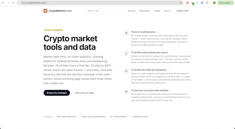 CryptoMarkets.tools screenshot 2