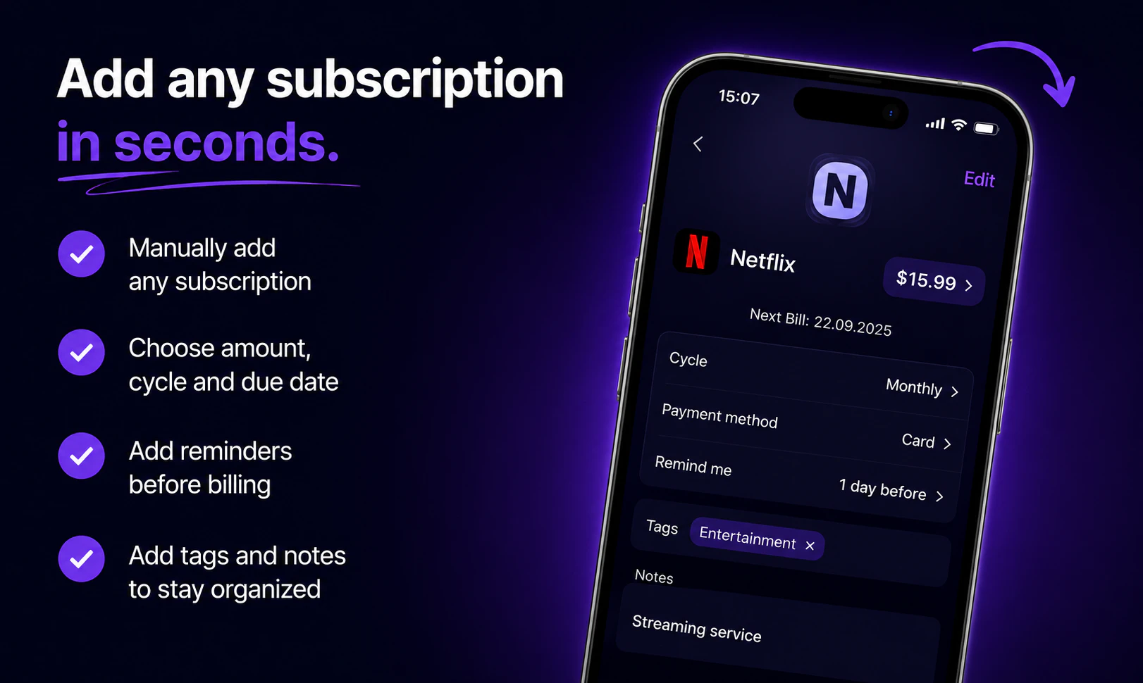 Nexpend - Subscription Tracker screenshot 6