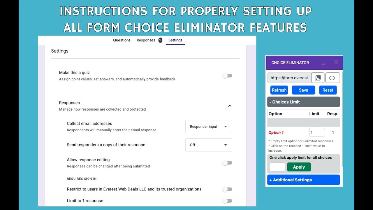Choice Eliminator for Google Forms™ gallery image