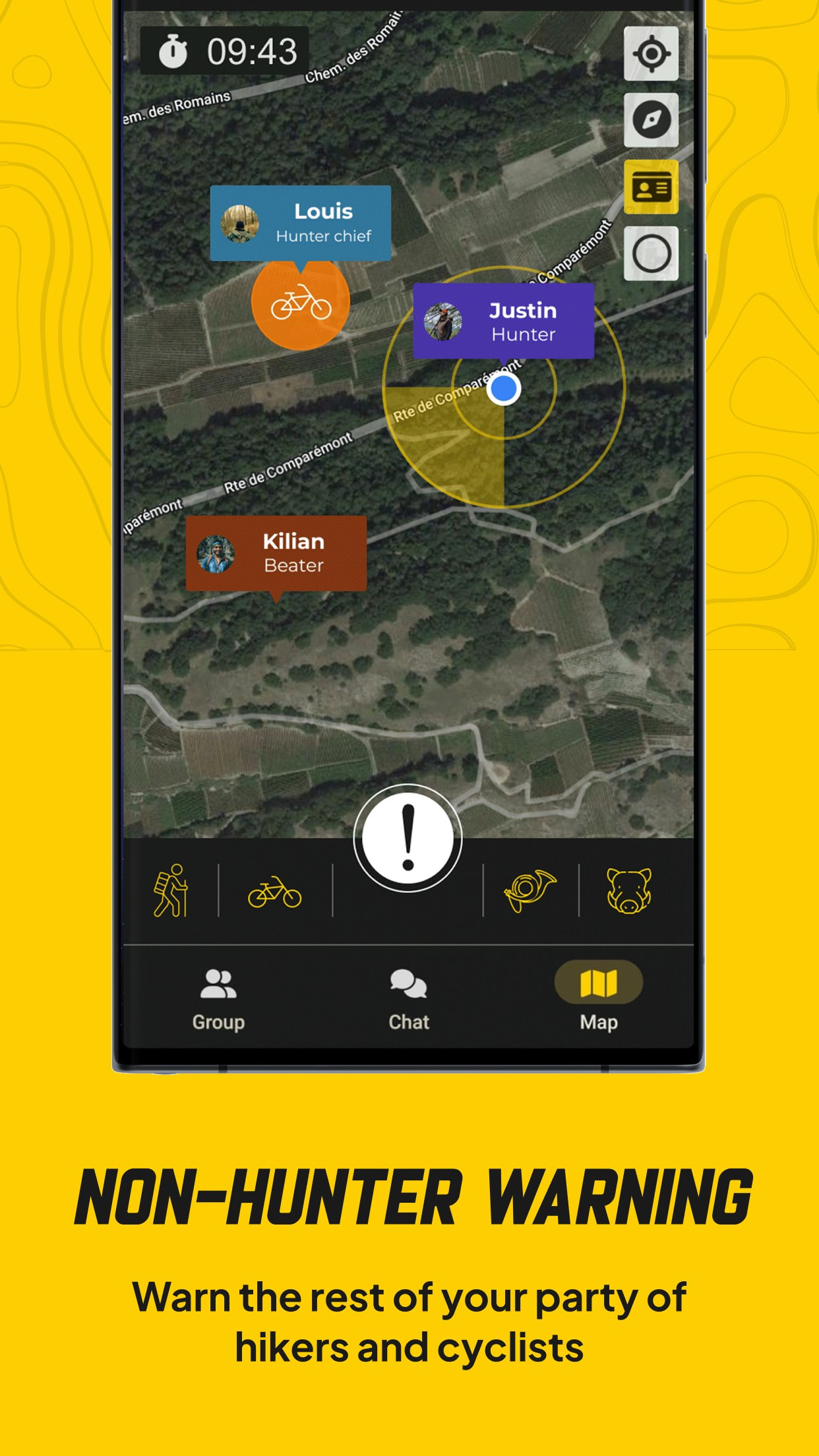 Huntsquad.app - शिकार के स्थान पर ट्रैकिंग और संवाद करने के लिए ऐप मीडिया 3