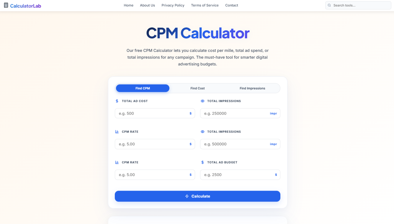 CPM Calculator – Ad Cost & Impressions gallery image