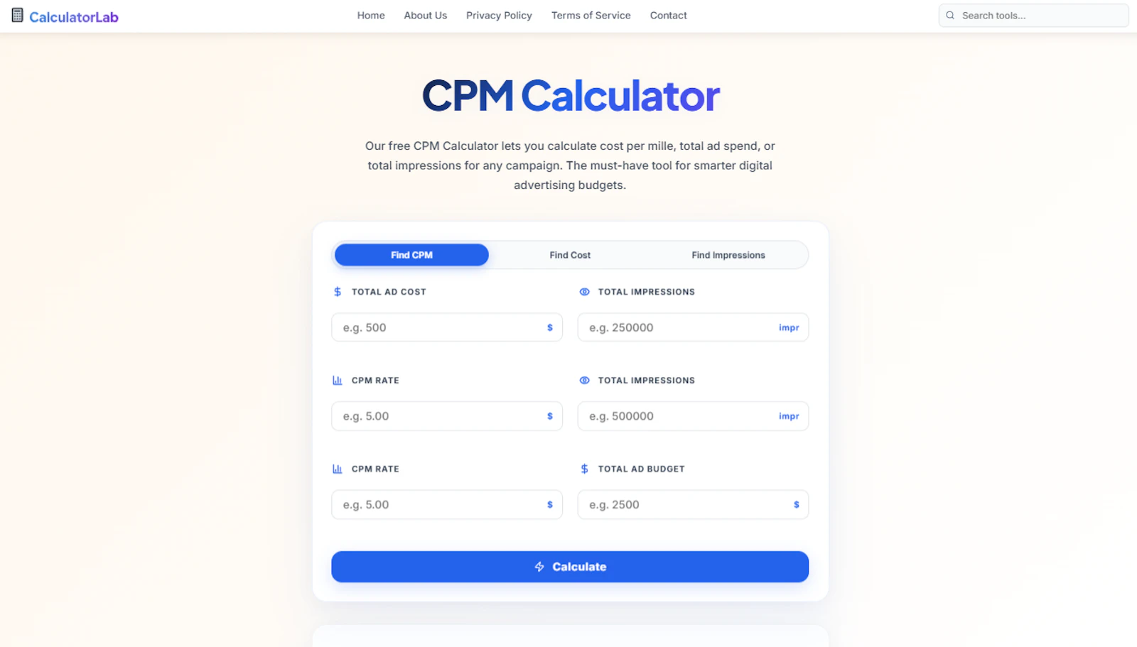 CPM Calculator – Ad Cost & Impressions screenshot 2