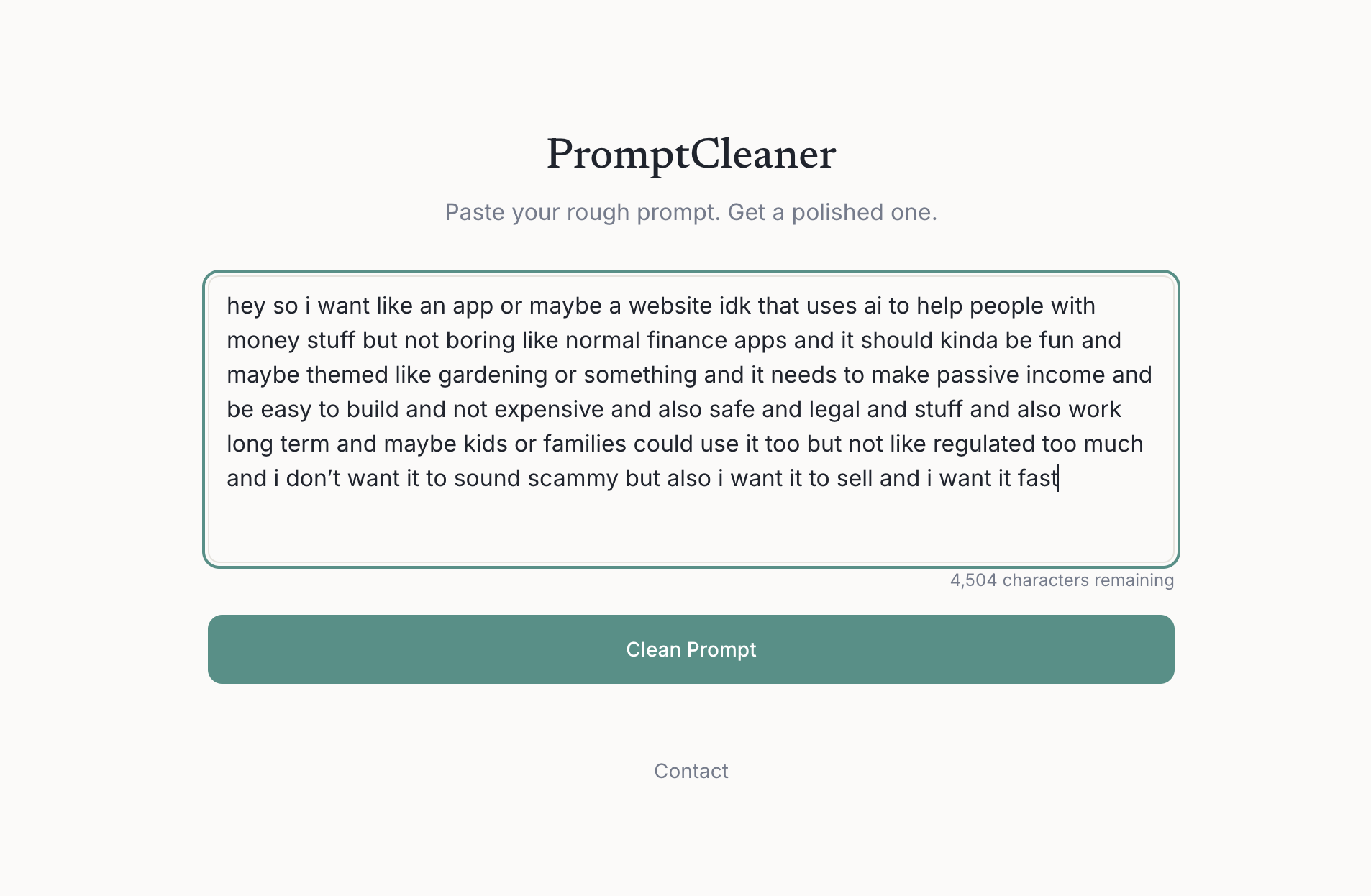 PromptCleaner gallery image