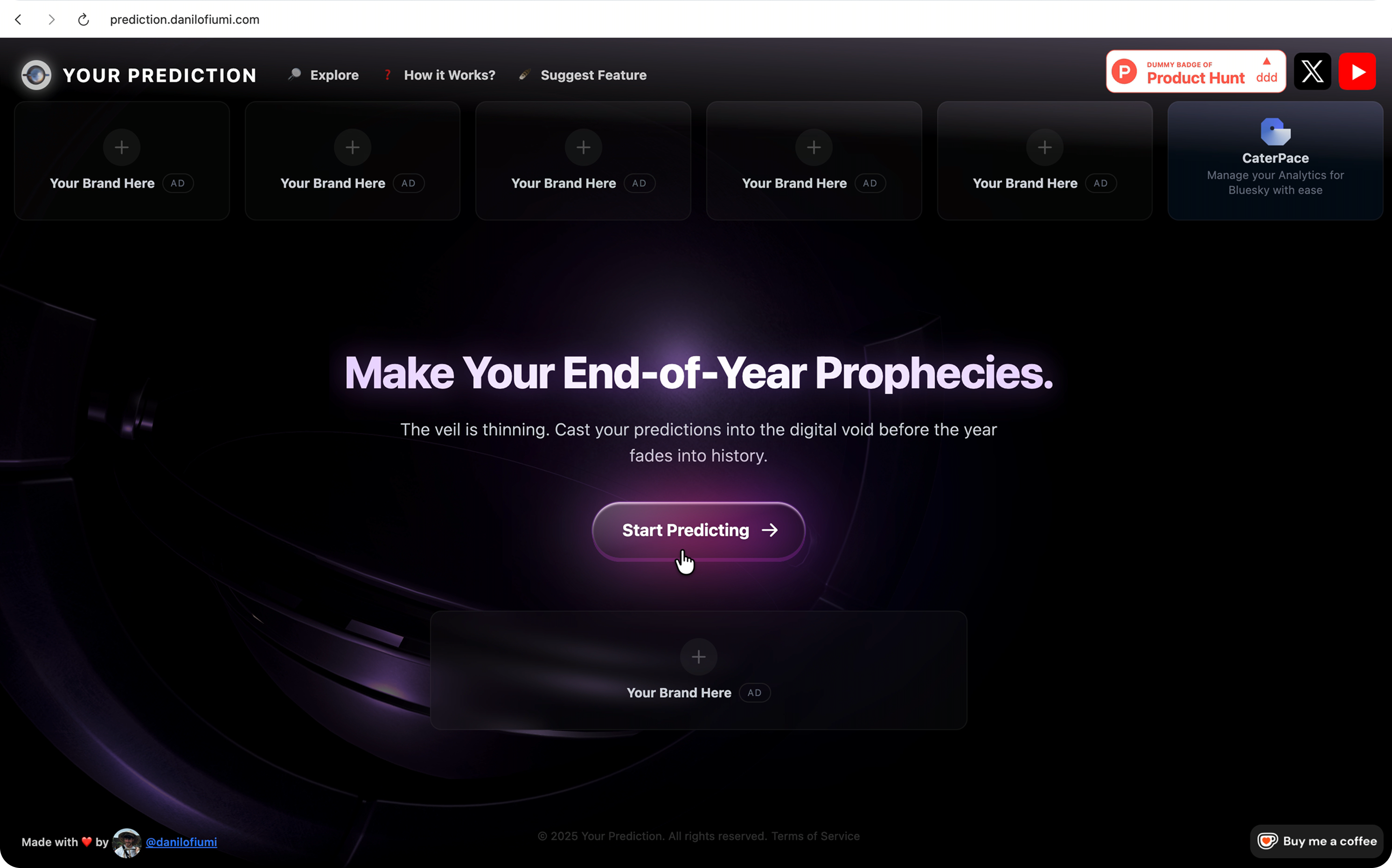 YourPrediction - Screenshot 2 showing product features and functionality