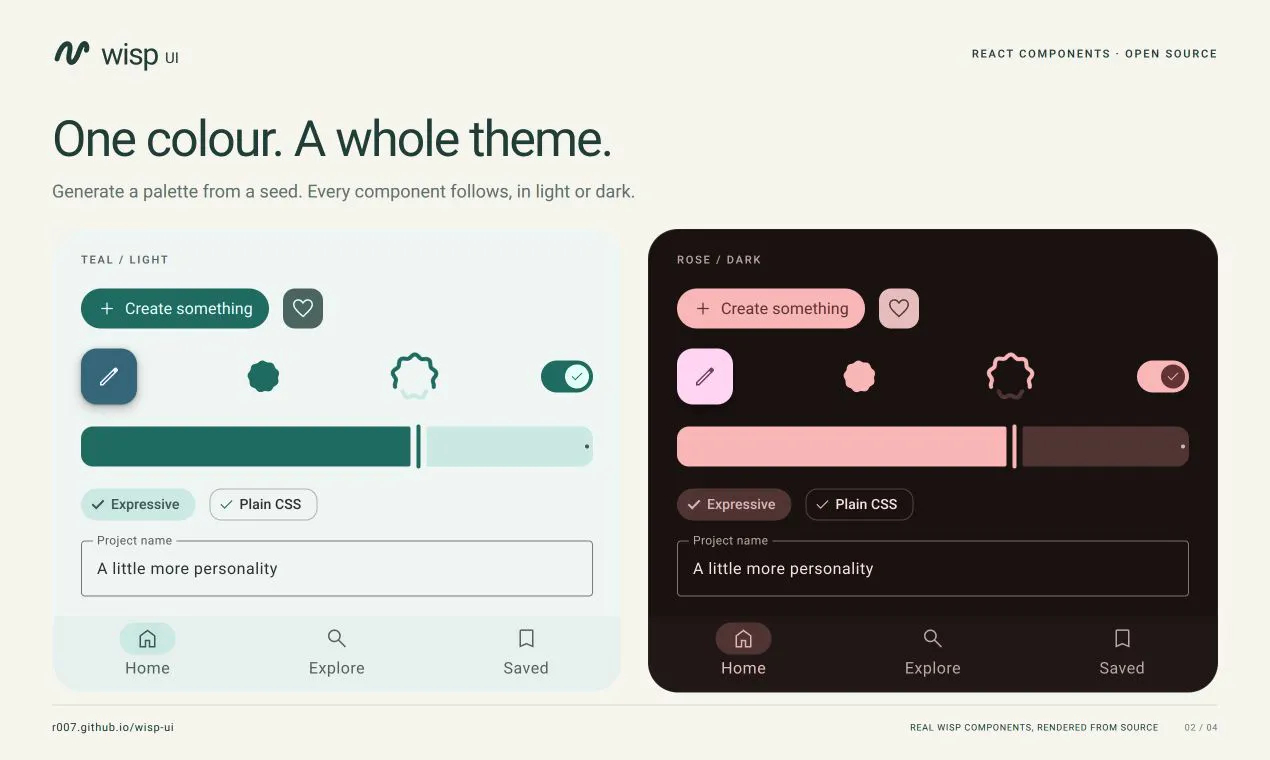 Wisp UI gallery image
