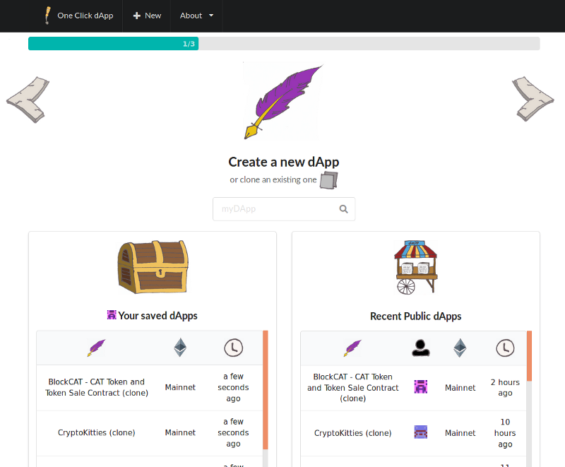 One Click dApp gallery image