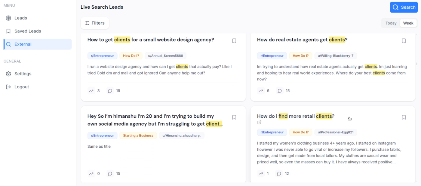VentureRadar - Marketing using Reddit gallery image