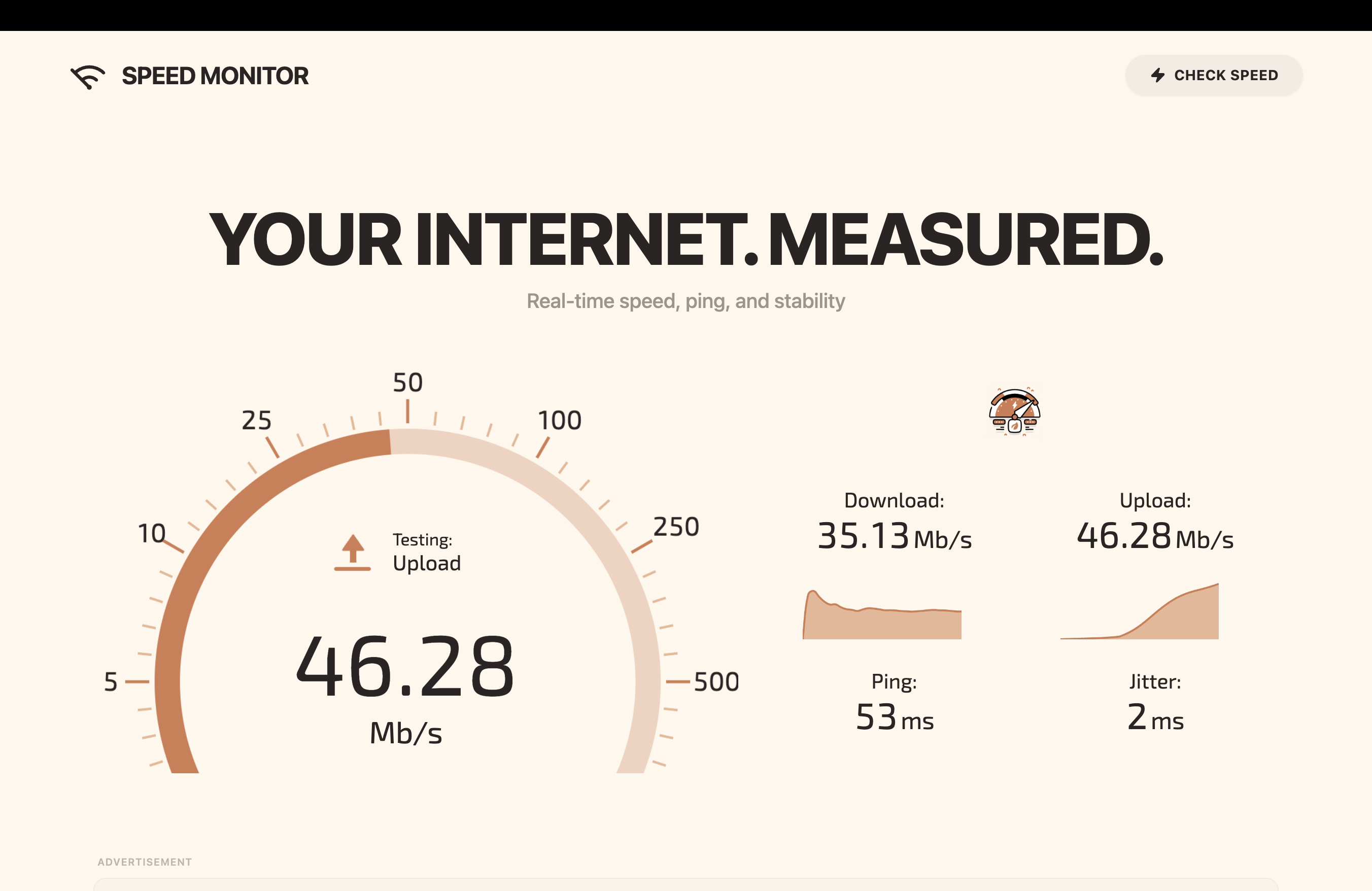 Speed Monitor - Main product screenshot demonstrating key features and user interface