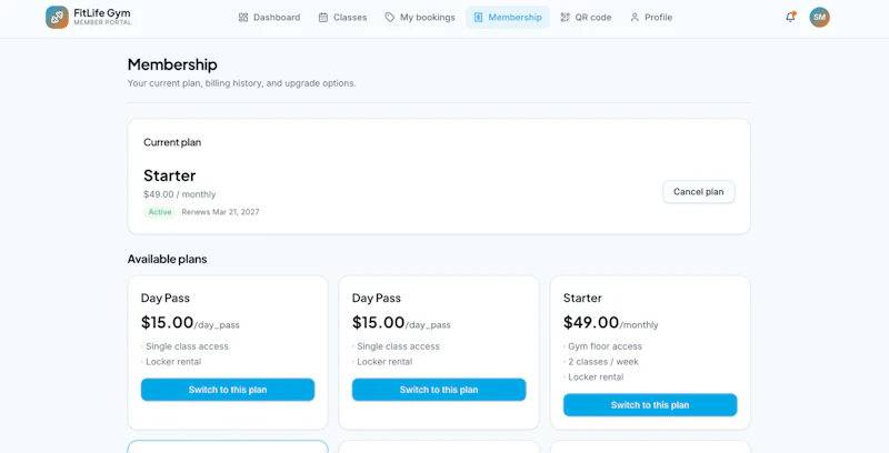 GymApp screenshot 3