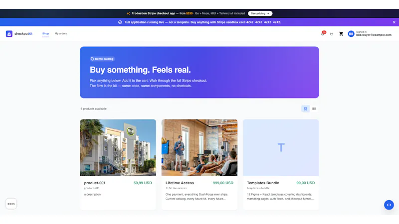 Dashforge Checkout Kit screenshot 5
