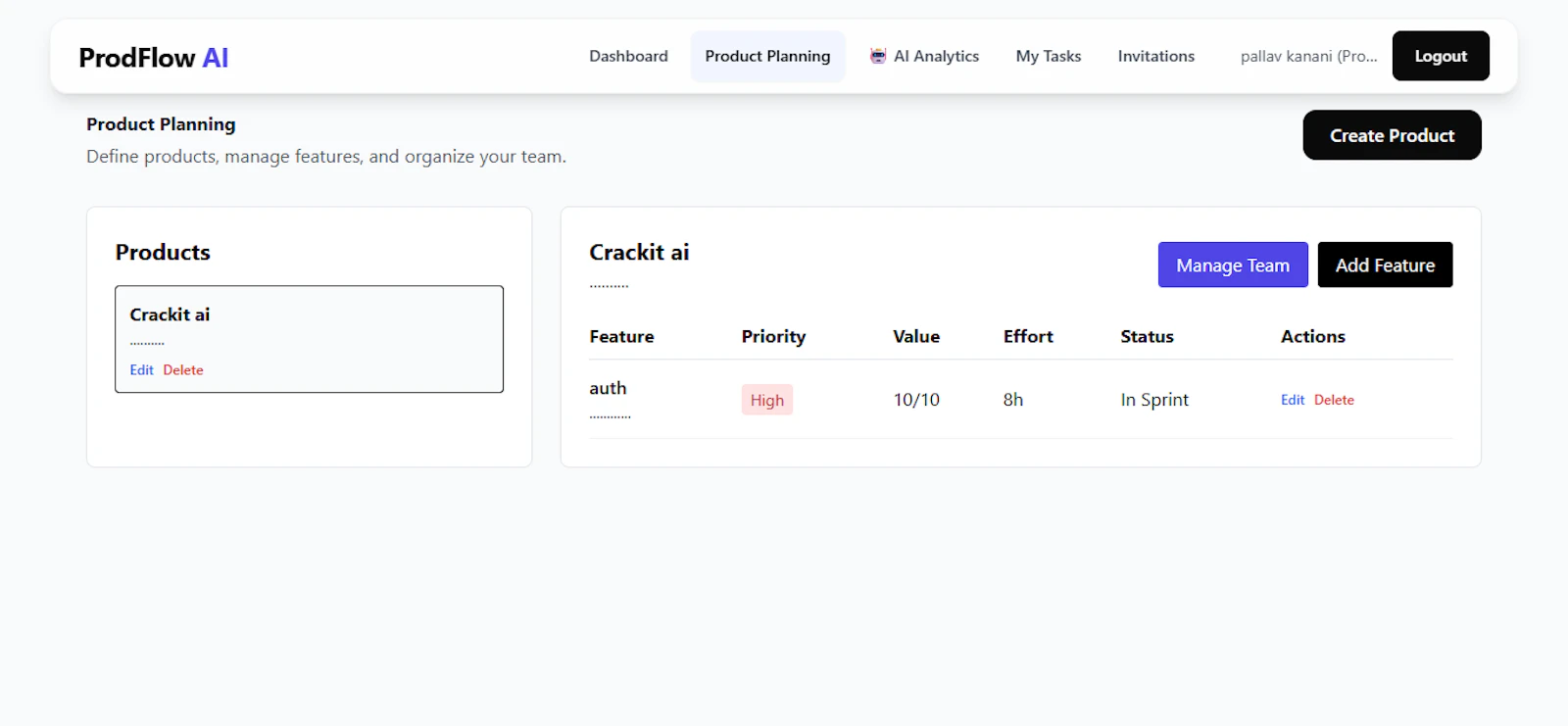 ProdFlow AI screenshot 2