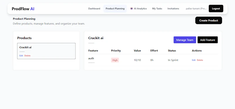 ProdFlow AI screenshot 2