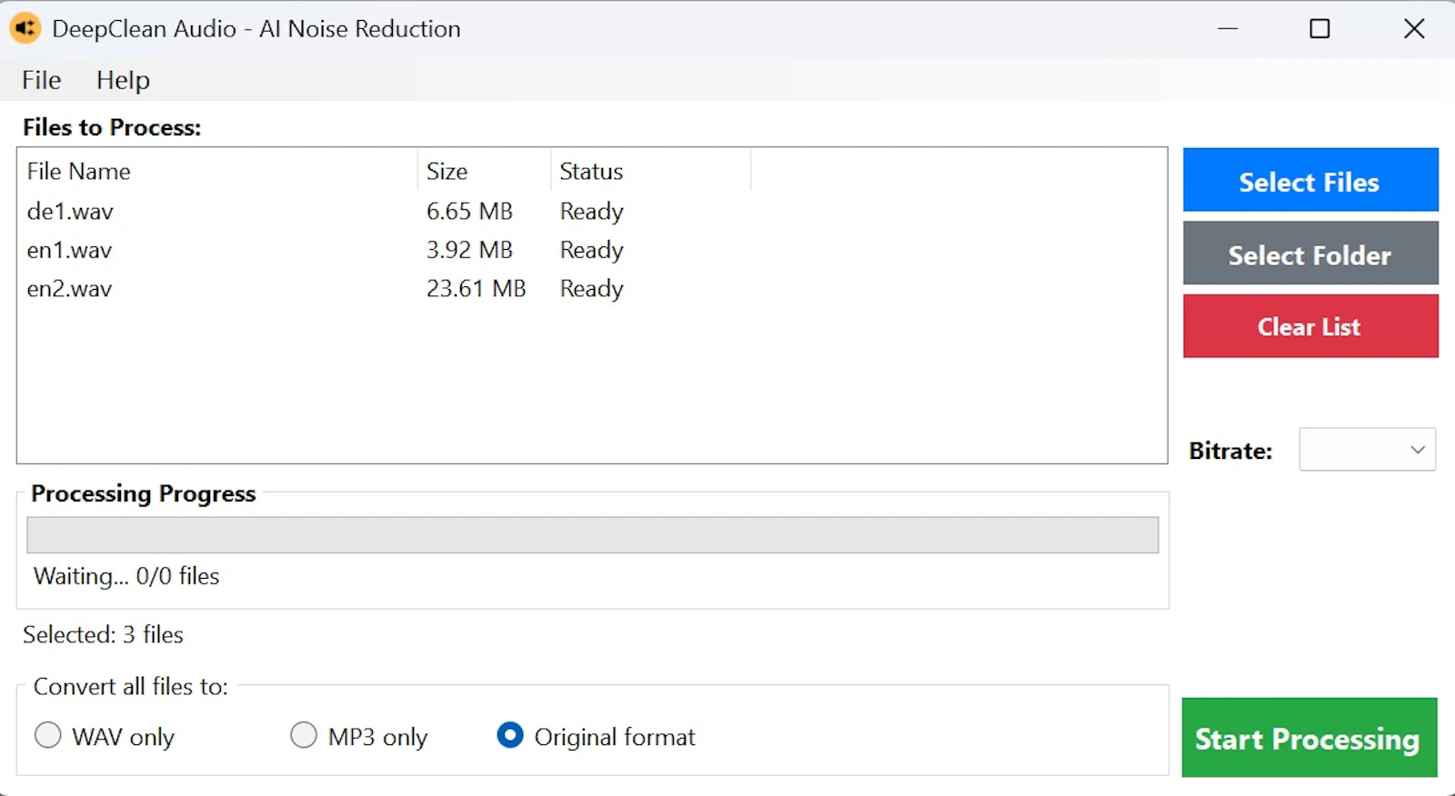 DeepCleanAudio screenshot 1