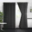 Dark Grey Blackout Eyelet Curtains