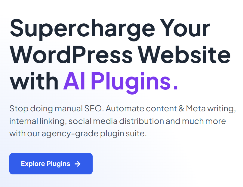 AI SEO Suite for WordPress: Siteomation - Main product screenshot demonstrating key features and user interface