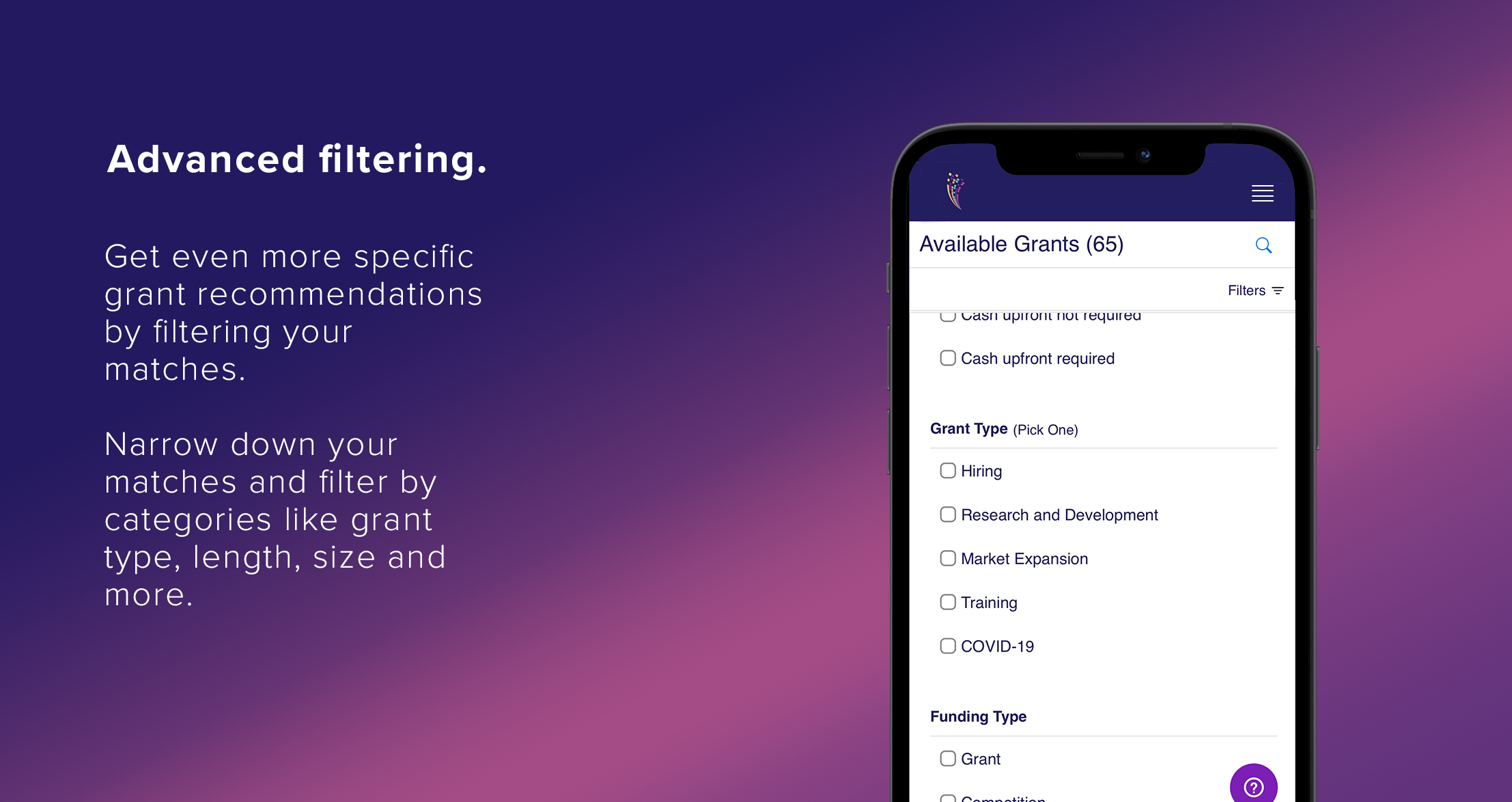 Pocketed Grant Matching Platform gallery image