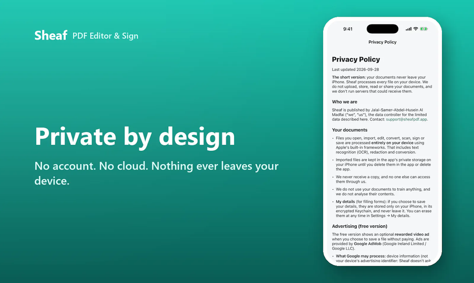PDF Editor & Sign - Sheaf screenshot 1