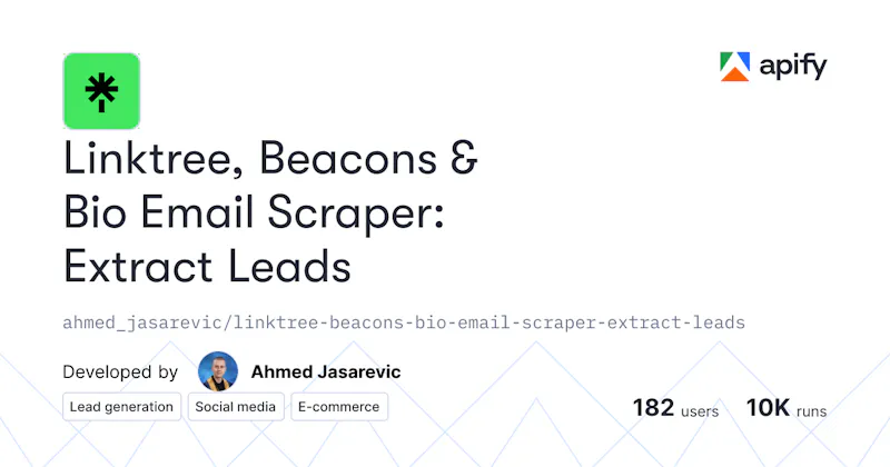  Linktree & Email Scraper: Extract Leads screenshot 1