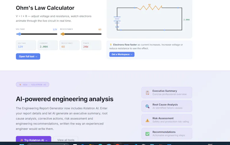 Kolatron Engineering screenshot 2