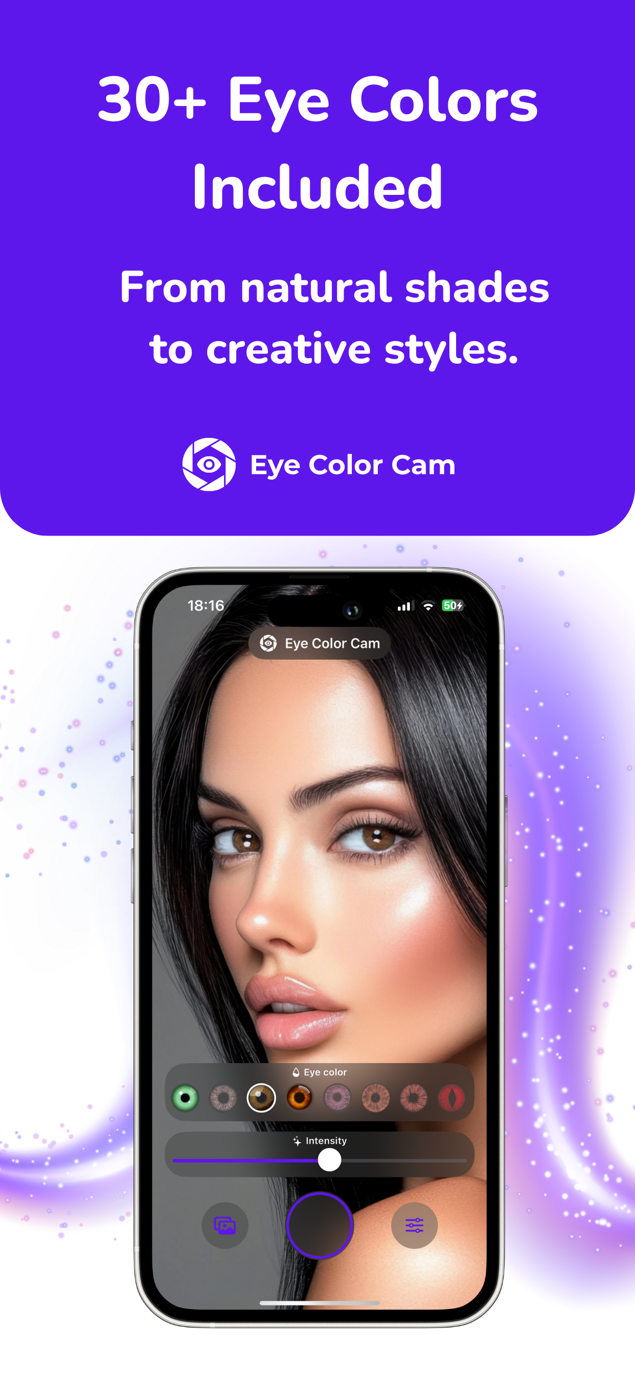 Média Came de couleur des yeux - Changez votre couleur pour les yeux instantanément avec AR 2