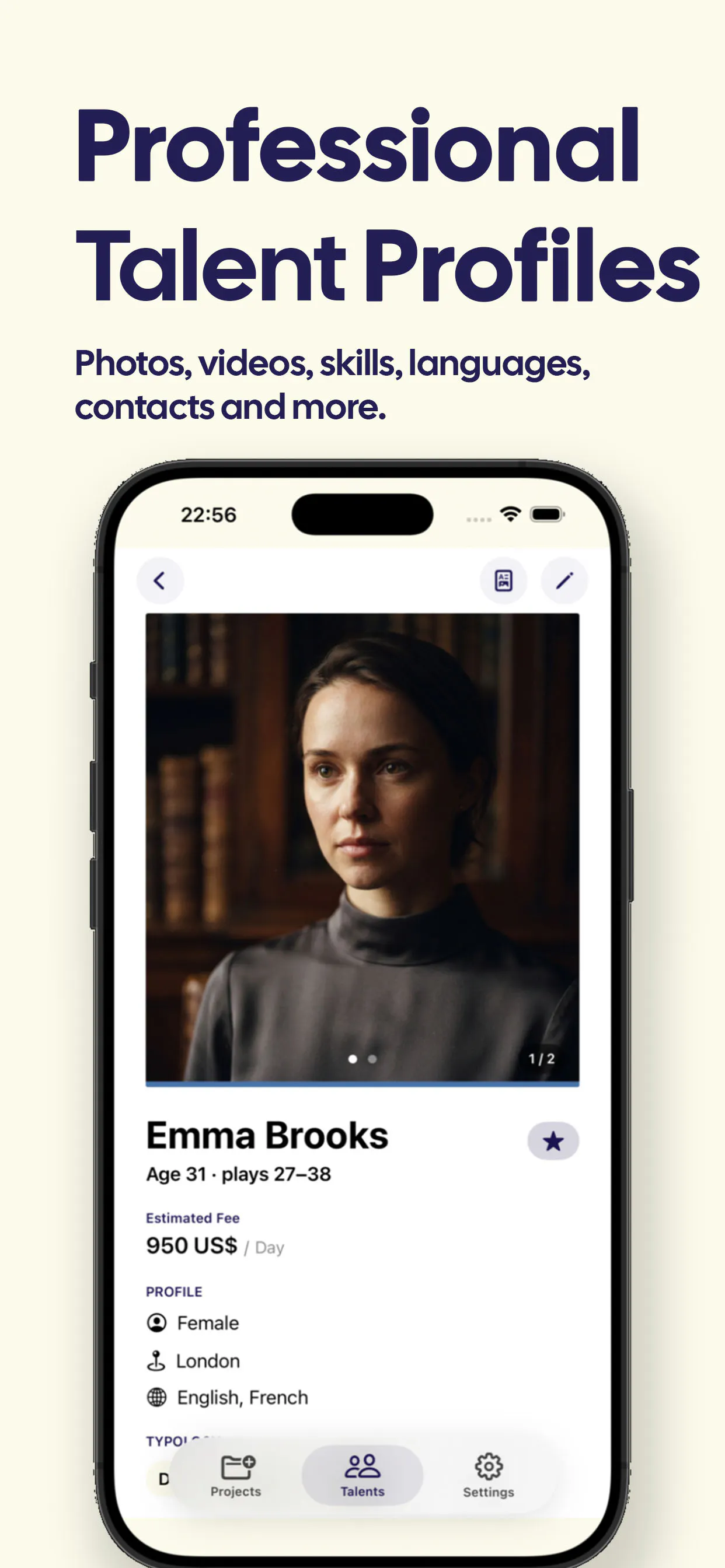 TalentCast screenshot
