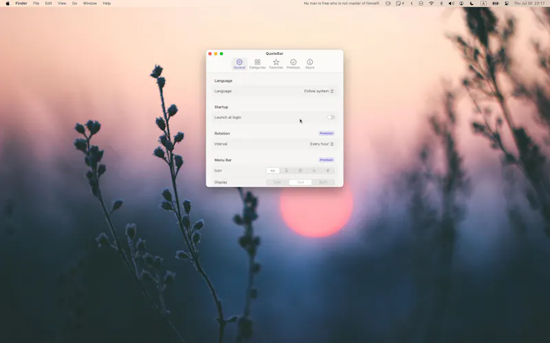 QuoteBar screenshot 2