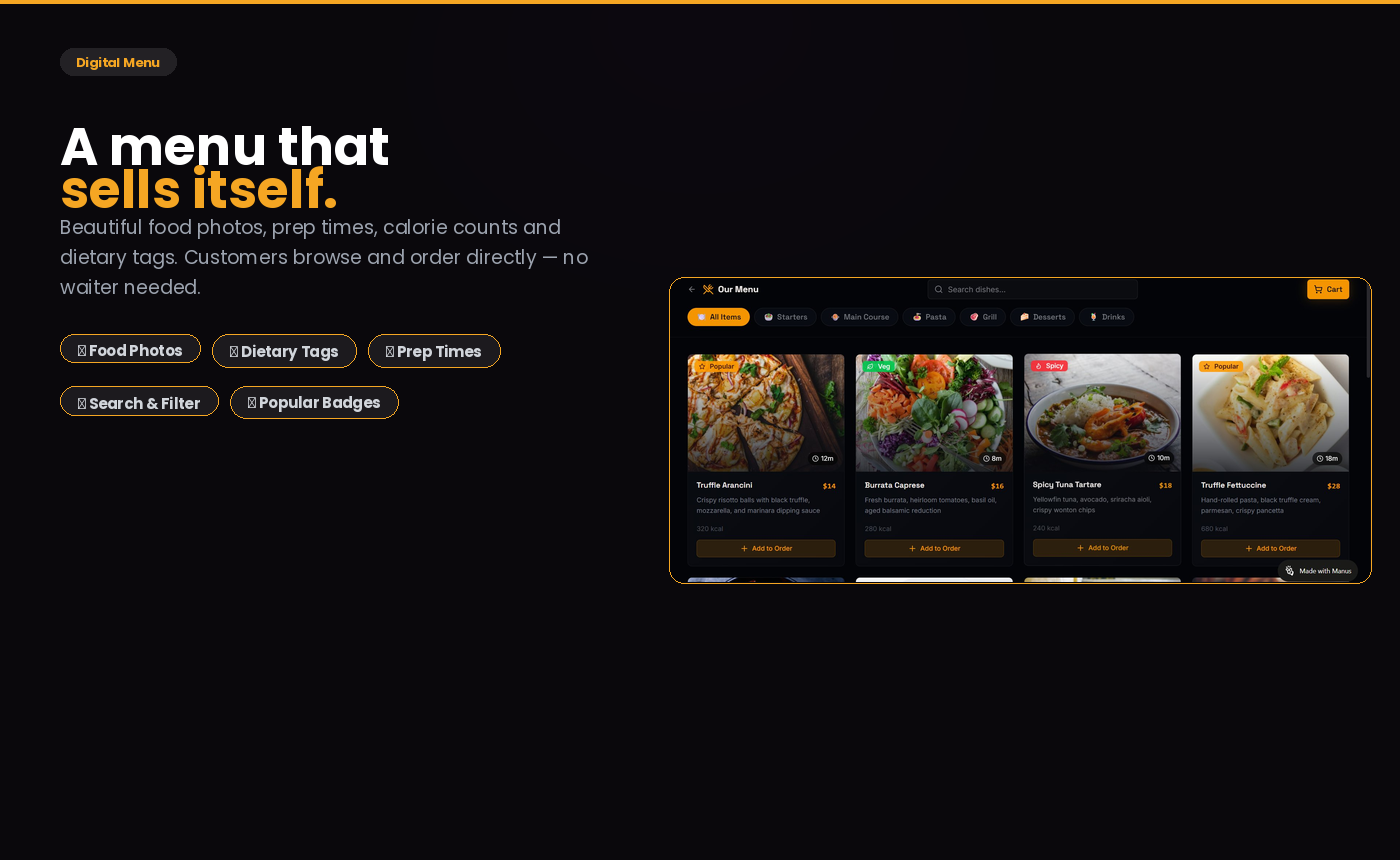 RestaurantOS,Management &Ordering System - Screenshot 4 showing product features and functionality