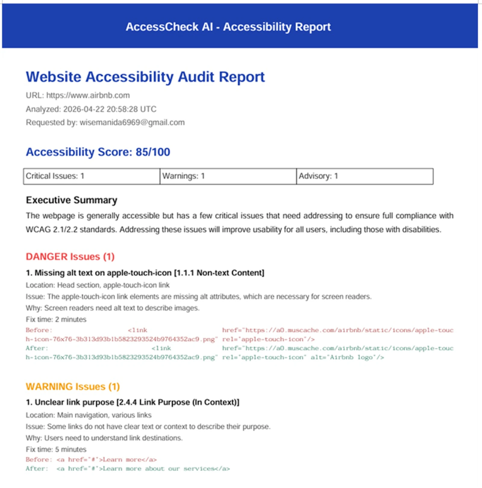 AccessScan AI screenshot 3