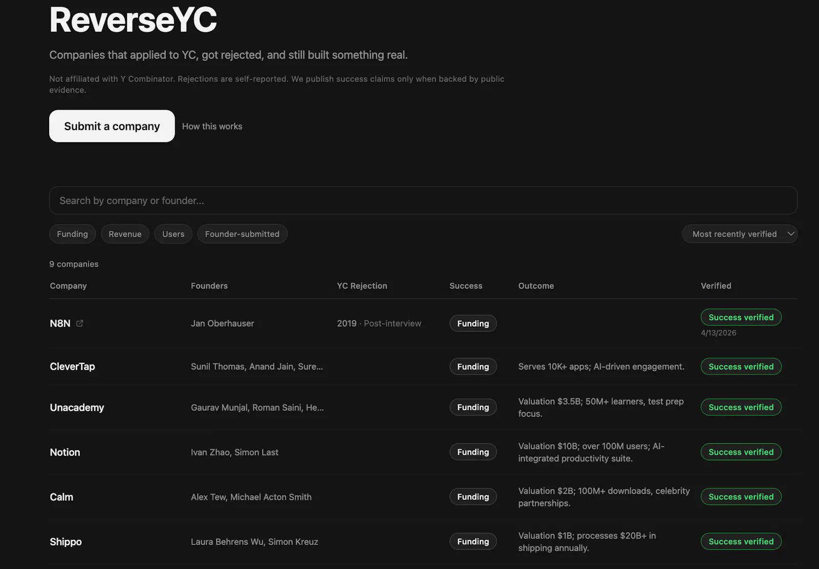 ReverseYC screenshot 1