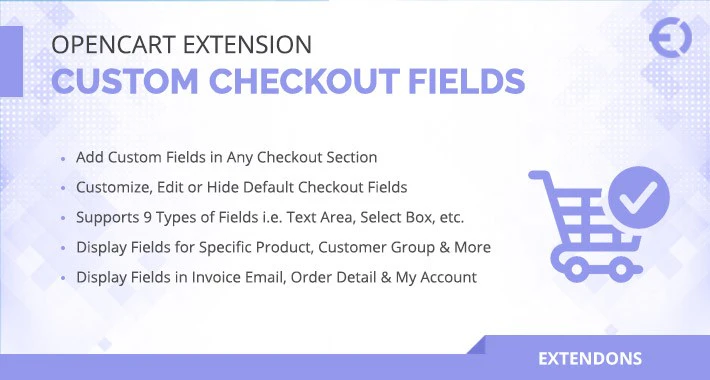 Opencart Checkout Fields Extension