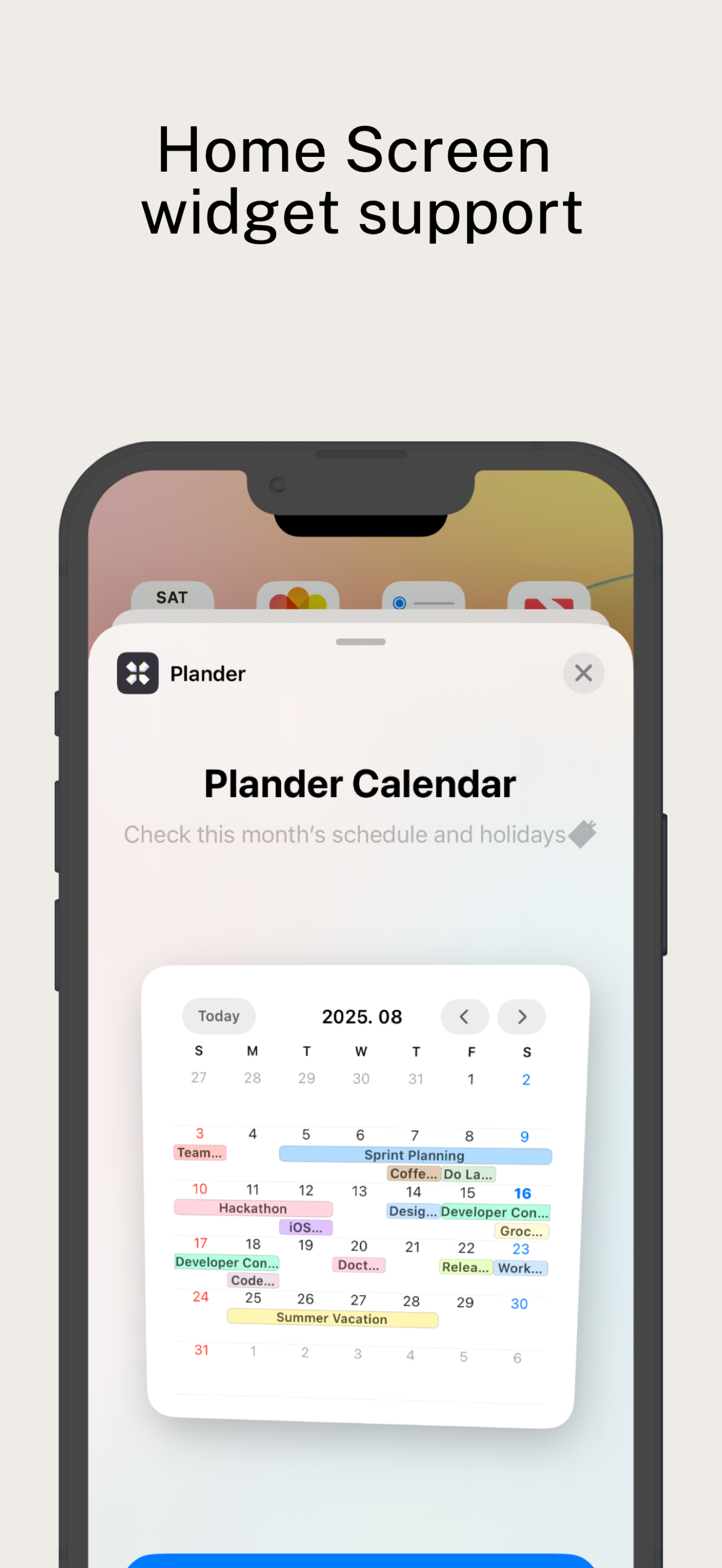 Media Plander: Perancang & Kalendar - Perancang yang minimum · Sokongan widget 5