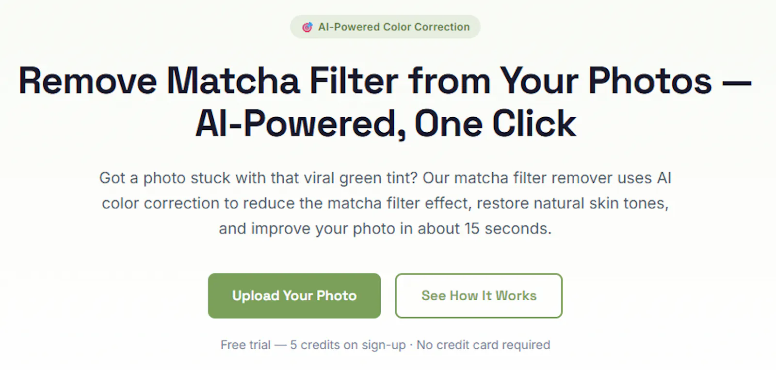 Matcha Filter Remover screenshot 1