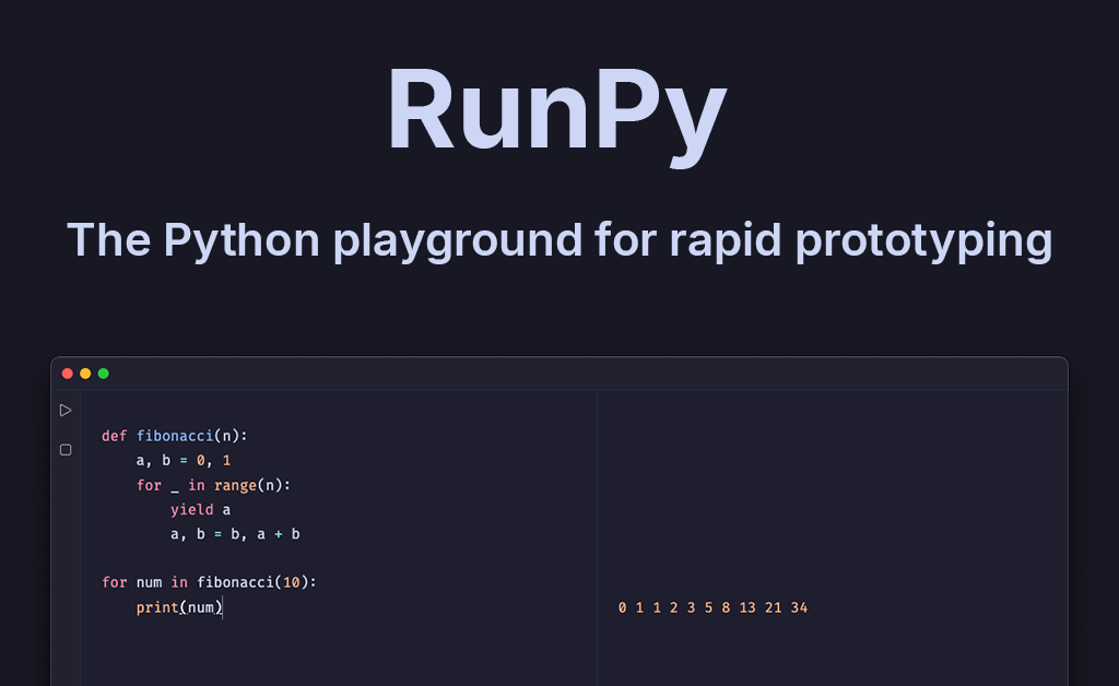 Runpy - Python Playground per prototipazione rapida media 2