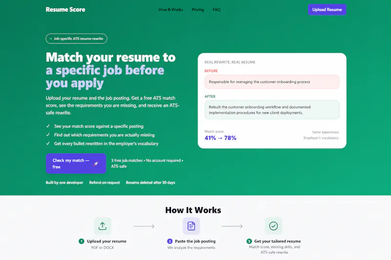 Resume Score screenshot 1
