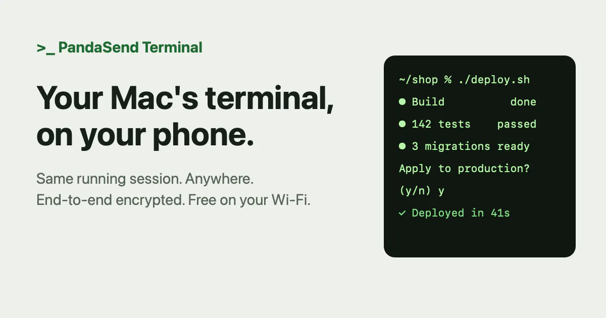 PandaSend Terminal gallery image