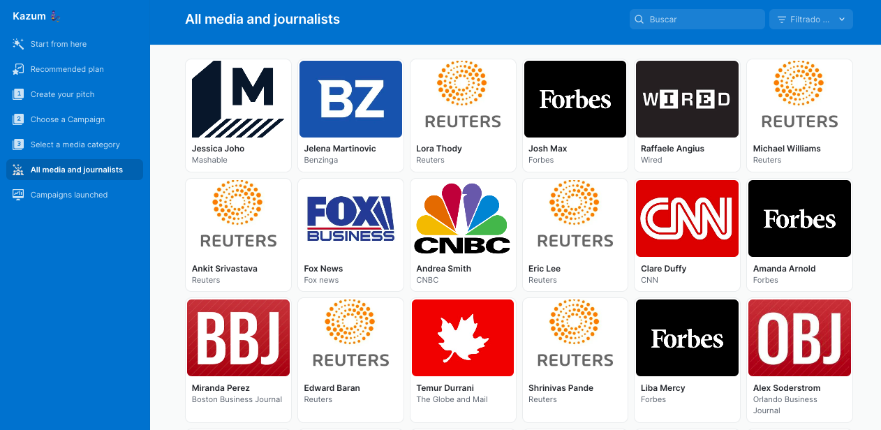 Kazum - Your AI PR assistant - Get your brand in front of thousands of journalists media 2