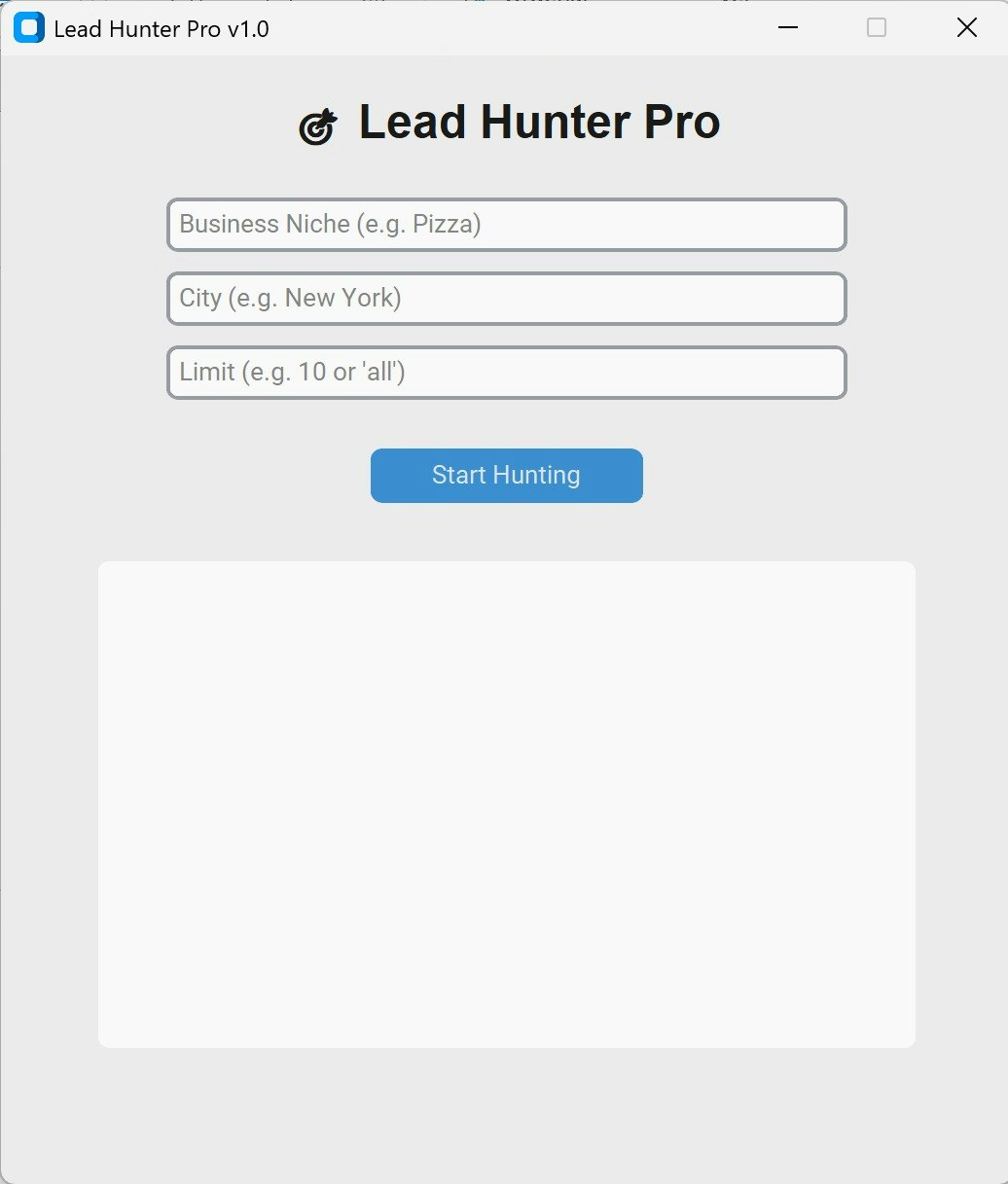 Lead hunter pro - Main product screenshot demonstrating key features and user interface