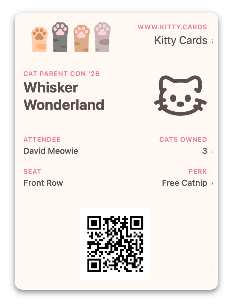 Kitty Cards - Main product screenshot demonstrating key features and user interface