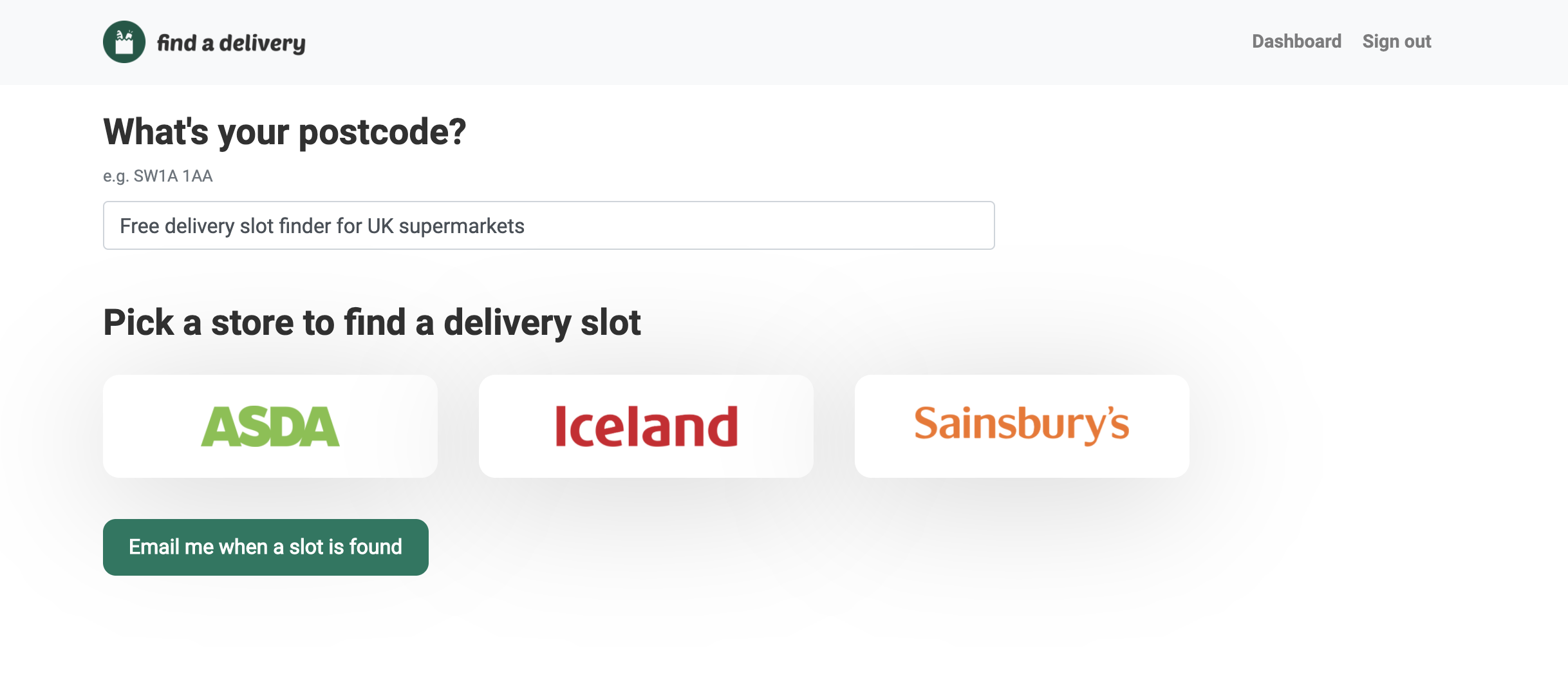 Find a Delivery gallery image