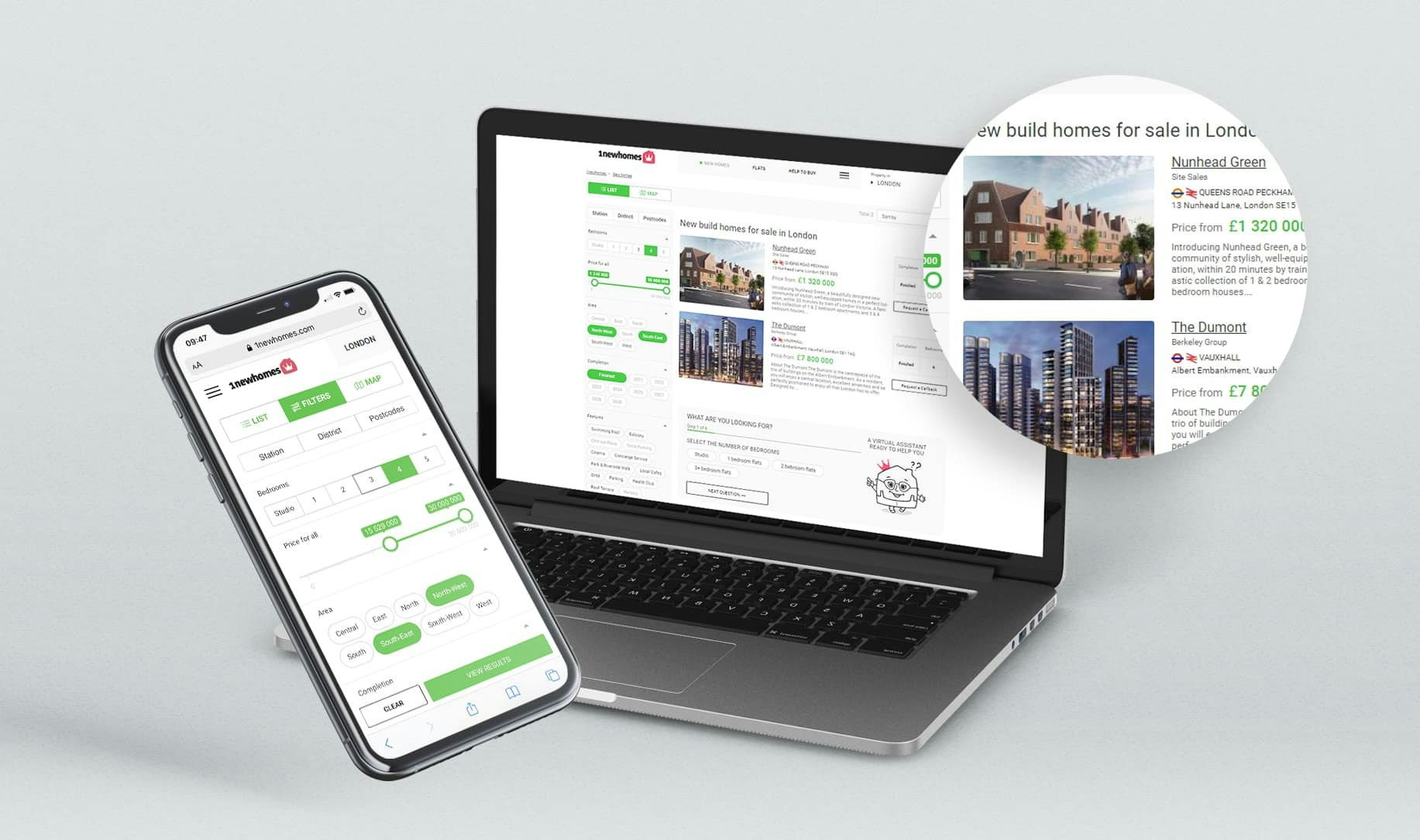 1Newhomes - Una asistente virtual para ayudarte a encontrar nuevas construcciones en Londres. media 3