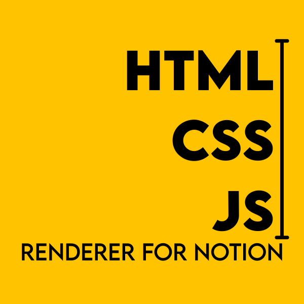 HTML/CSS/JS Renderer - Notion Template - Product Hunt launch logo and brand identity