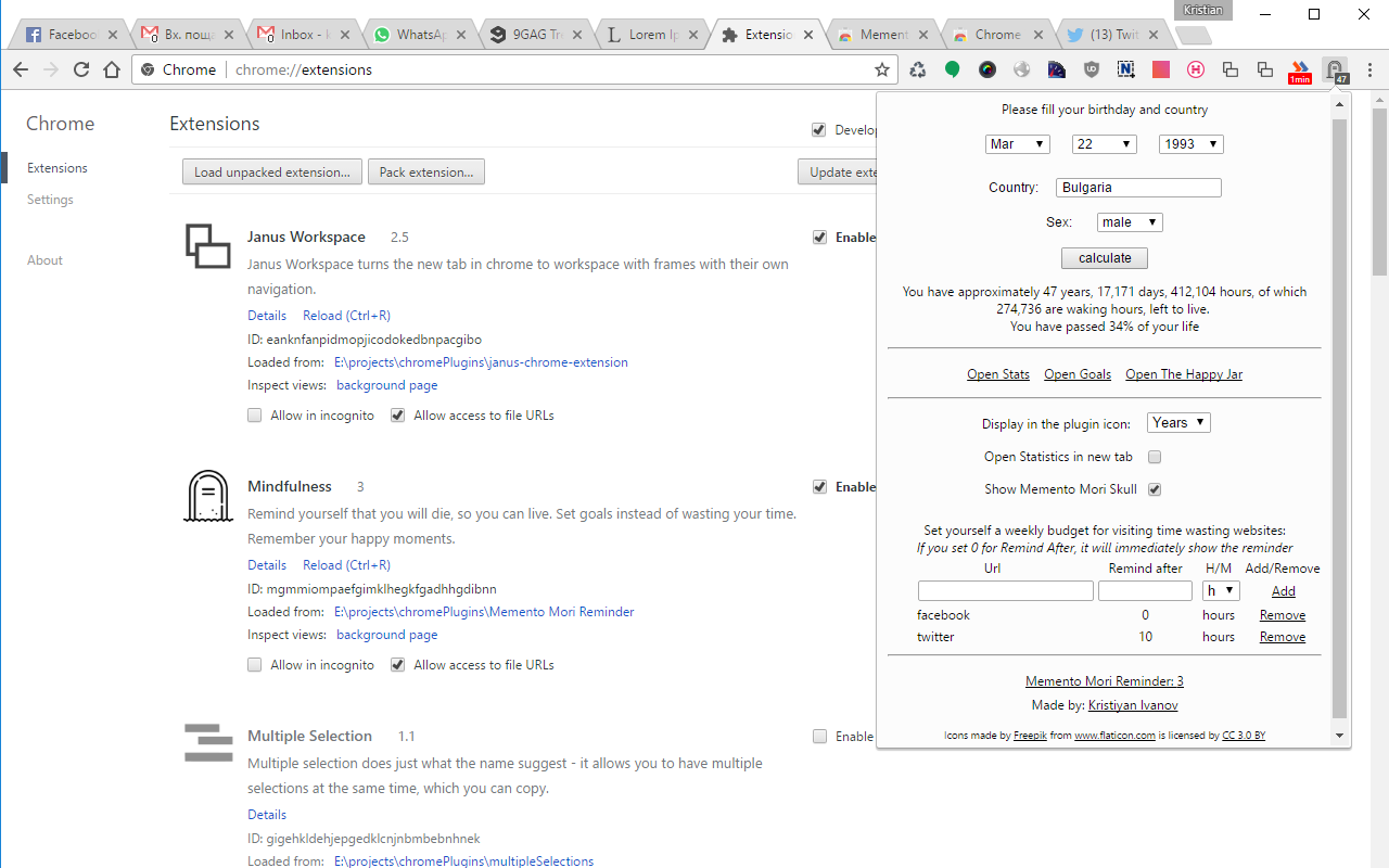 Mindfulness Chrome Extension gallery image