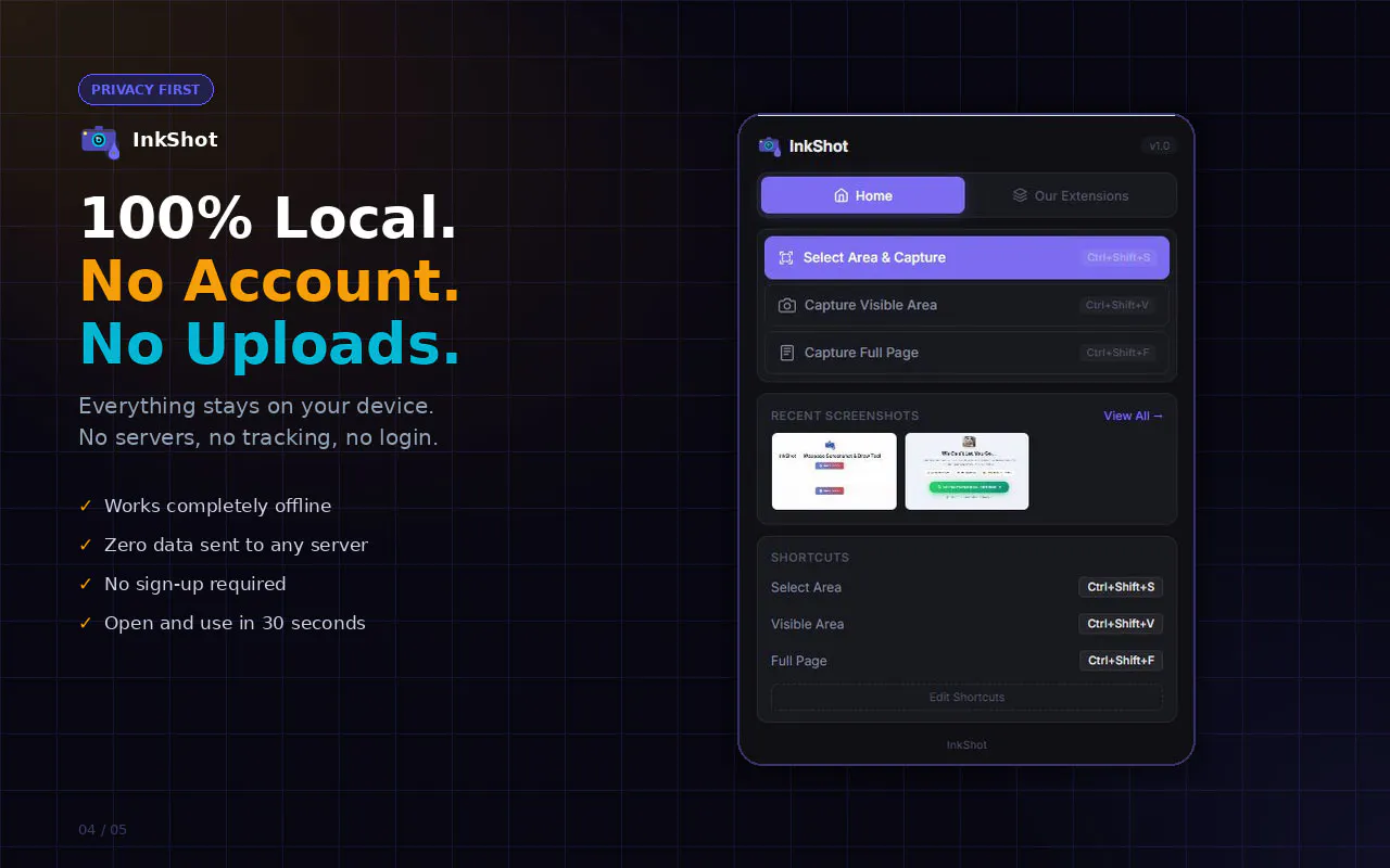 Banner del producto InkShot – Screenshot Tool for Chrome