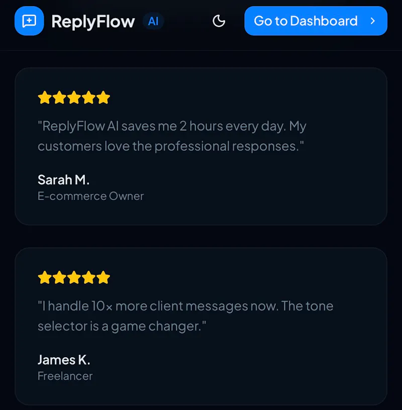 ReplyFlow screenshot 2