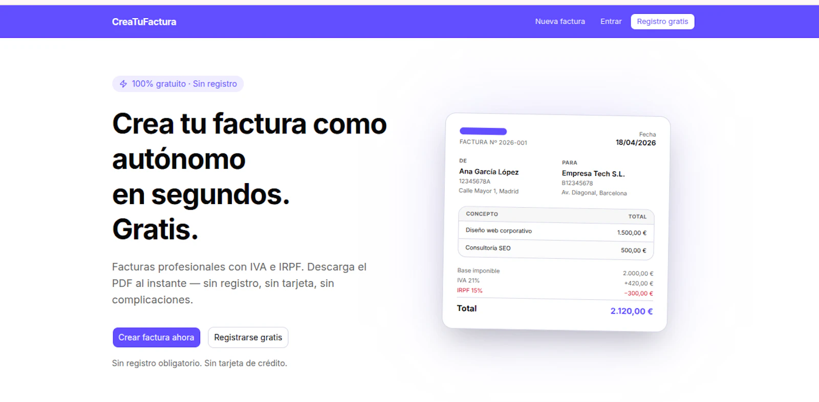 CreaTuFactura screenshot 2